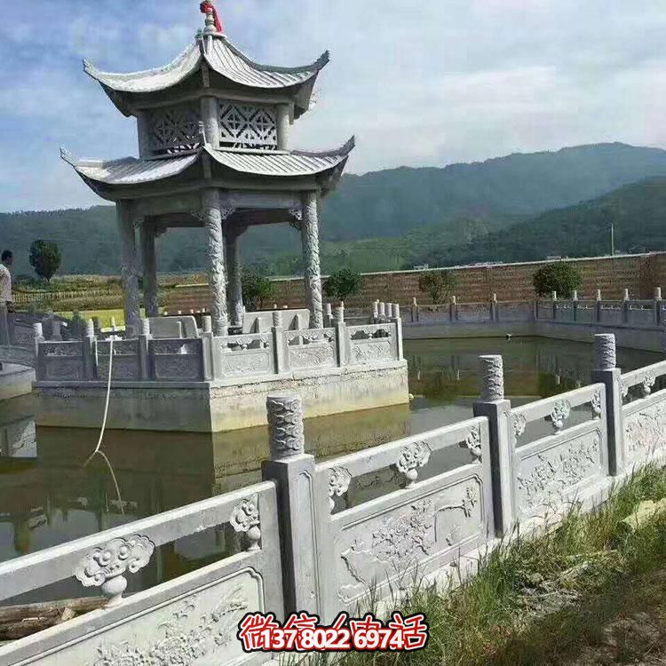 古典仿古水池涼亭，享受休閑園林生活