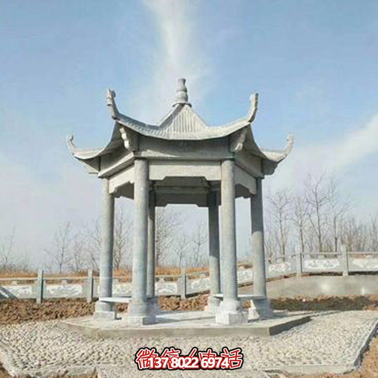 中式園林石亭恢復(fù)古樸，演繹雄偉