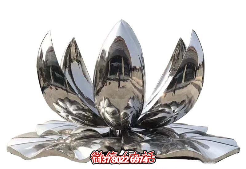 鏡面不銹鋼蓮花雕塑，為公園帶來(lái)活力