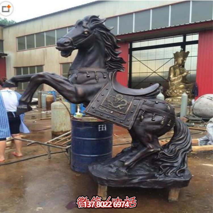 玻璃鋼仿銅戰(zhàn)馬擺件，裝飾你的家