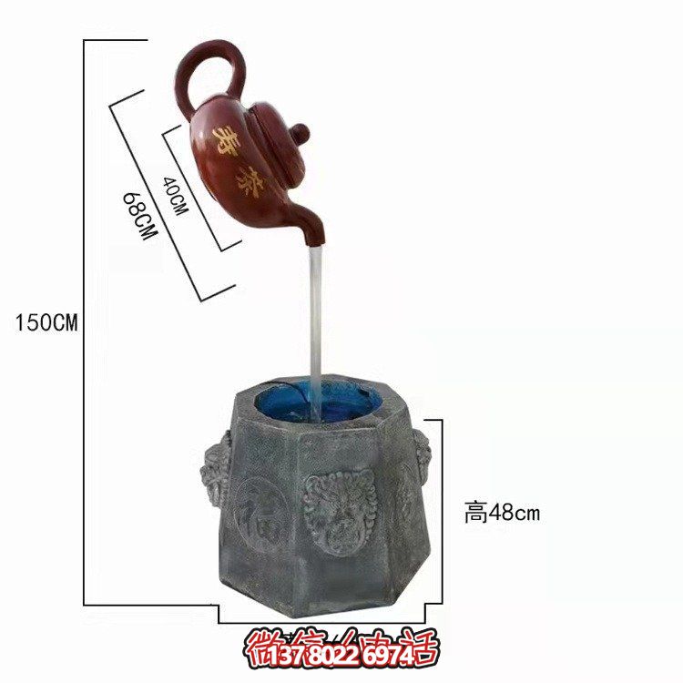 玻璃鋼大型懸空擺件，打造戶外流水天雕塑