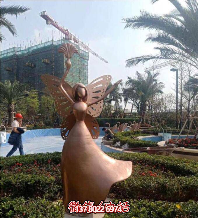 玻璃鋼景區(qū)雕塑，夢幻般的仙子、公主、天使、精靈、蝴蝶、小人像