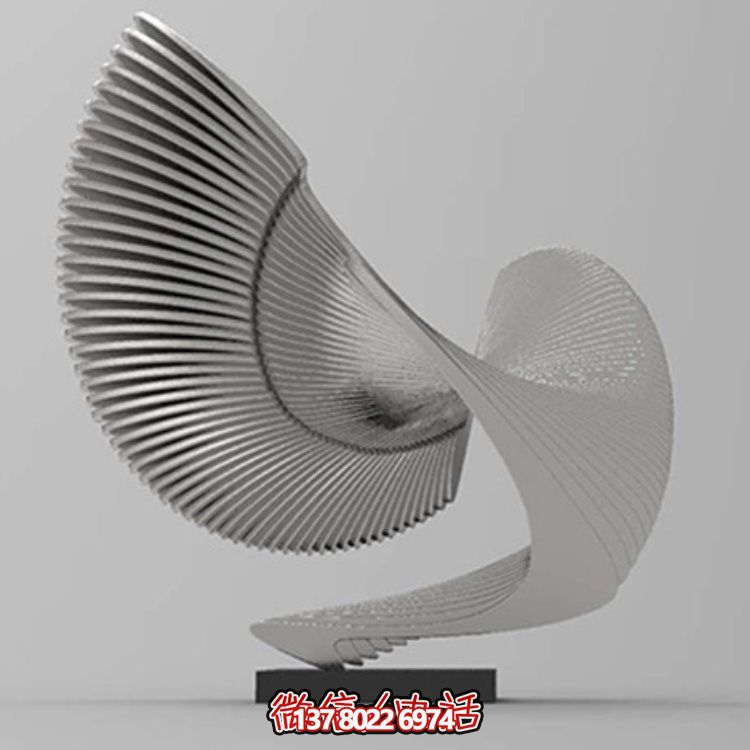 抽象不銹鋼戶外擺件，室內(nèi)創(chuàng)意園林景觀裝飾