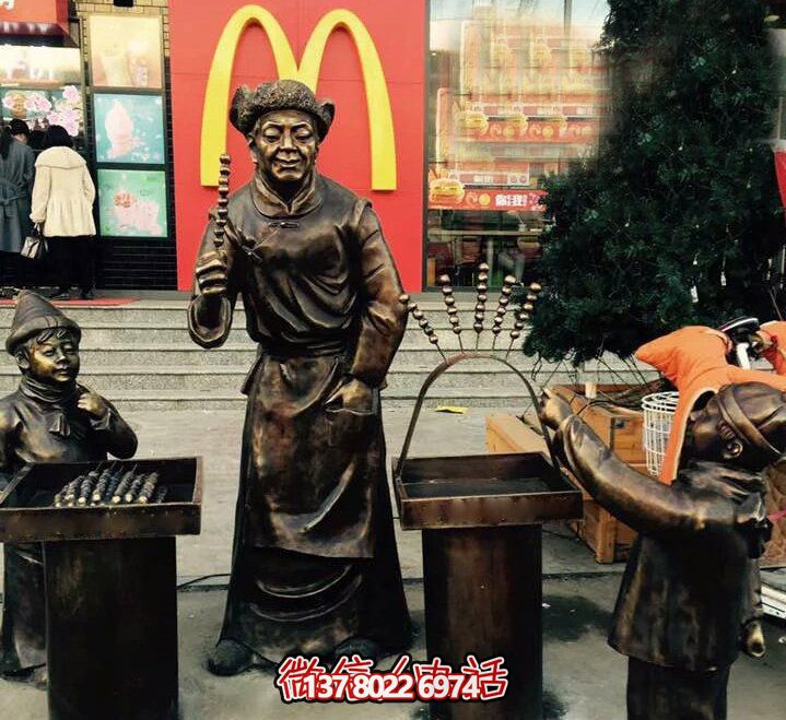 精美銅雕糖葫蘆，給您獨特的步行街體驗