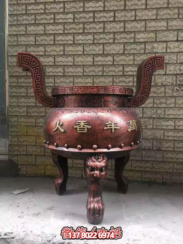 紅銅香爐，來自古老寺院的精美鑄造