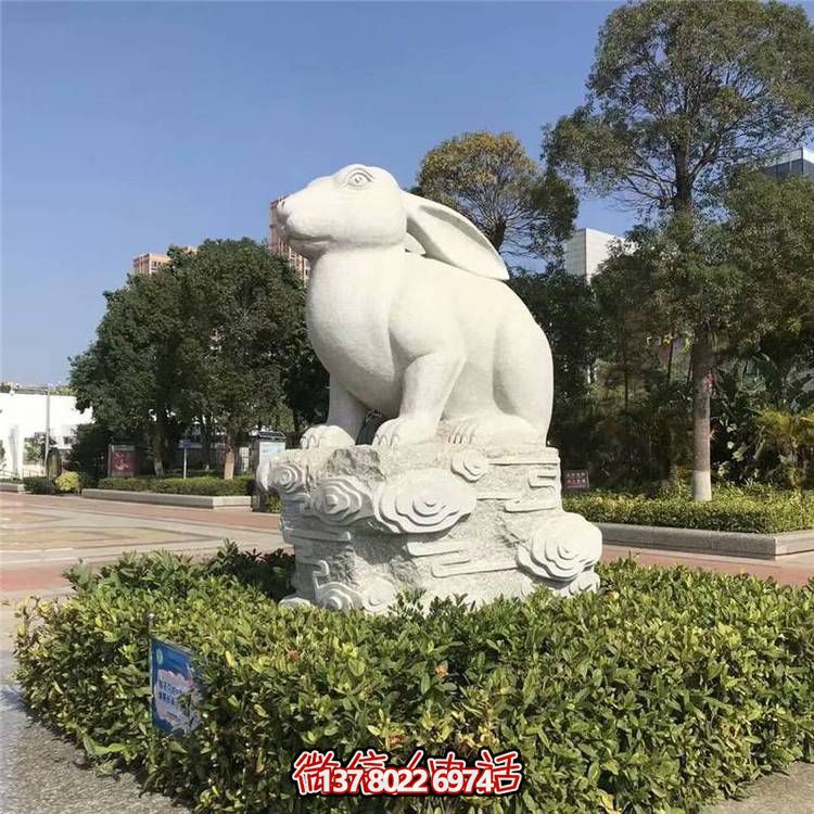 精美十二生肖大理石石雕，高端戶外園林裝飾