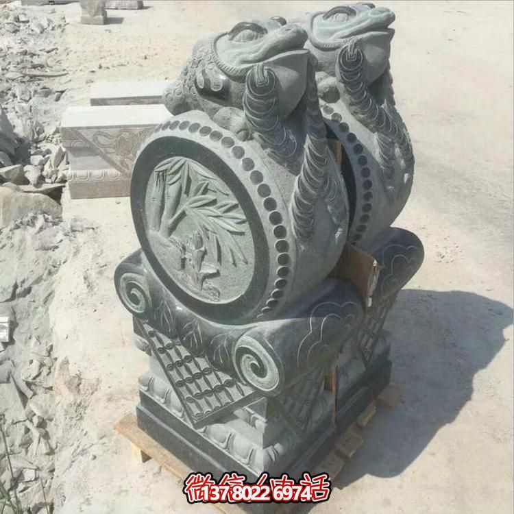 精美青石仿古蟾蜍招財(cái)抱鼓石雕門(mén)口裝飾