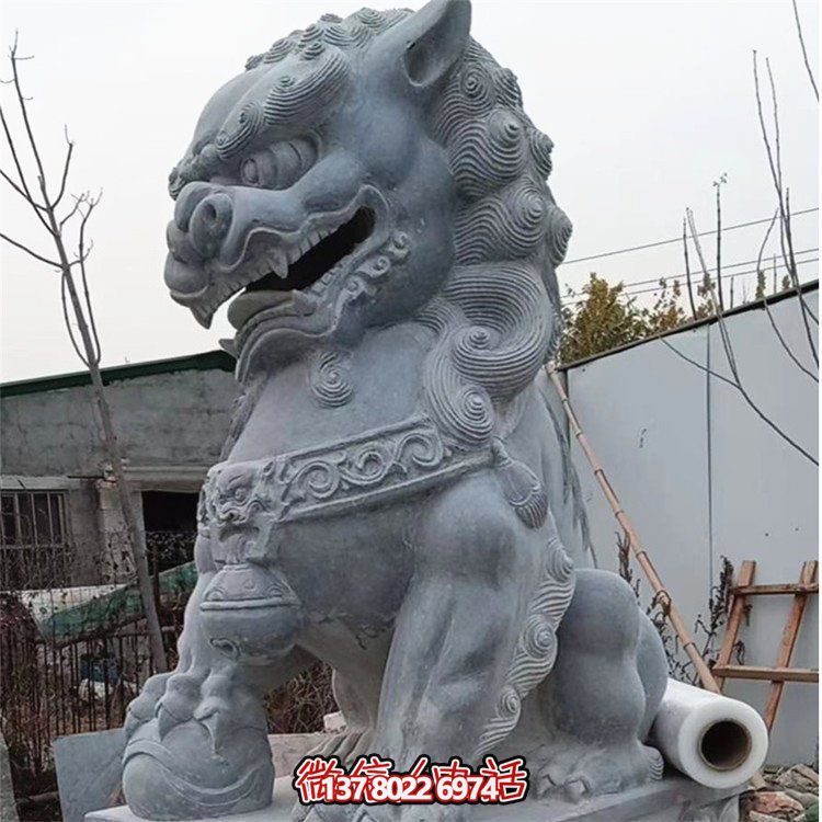 豪華庭院大型獅子雕塑，招財進(jìn)寶，鎮(zhèn)宅門口裝飾