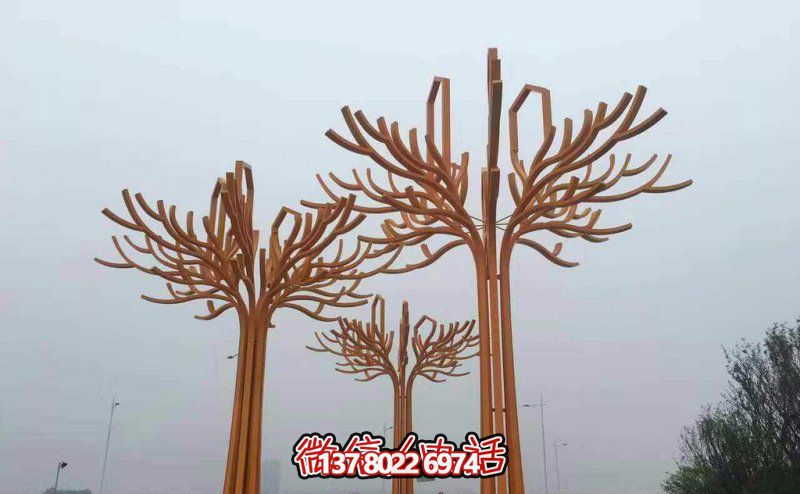 不銹鋼景觀雕塑，提升步行商業(yè)街抽象美感