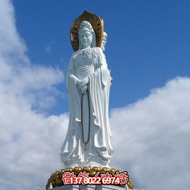 古老石雕觀音菩薩雕塑，景區(qū)大型面積景點(diǎn)