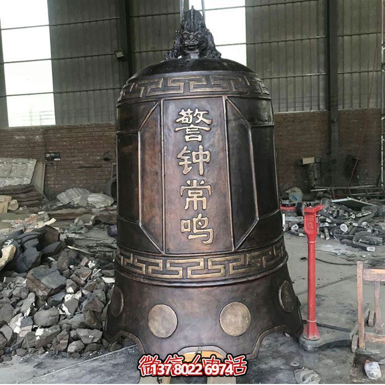 大型仿銅鐘玻璃鋼雕塑，給景區(qū)、寺廟、園林帶來更多美好