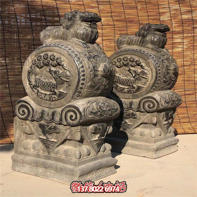 仿古石門墩，精致唯美