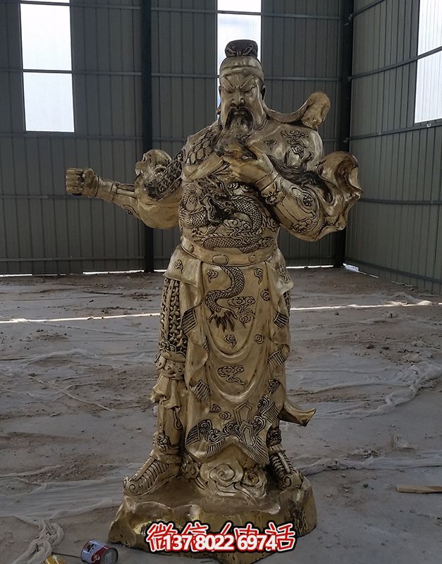 開業(yè)大吉，關(guān)公佛像黃銅雕塑，招財(cái)進(jìn)寶