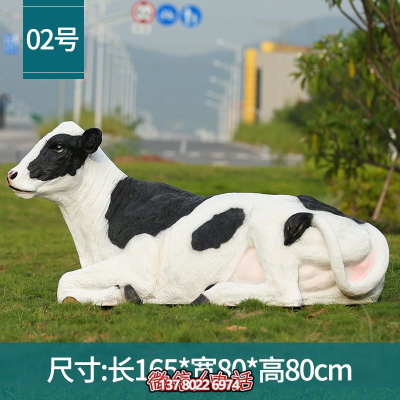 玻璃鋼牛雕塑，讓你的草坪只為休息