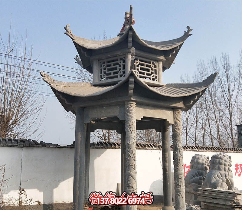 古樸雅致的仿古涼亭，讓你走進(jìn)歷史悠久的古寺廟