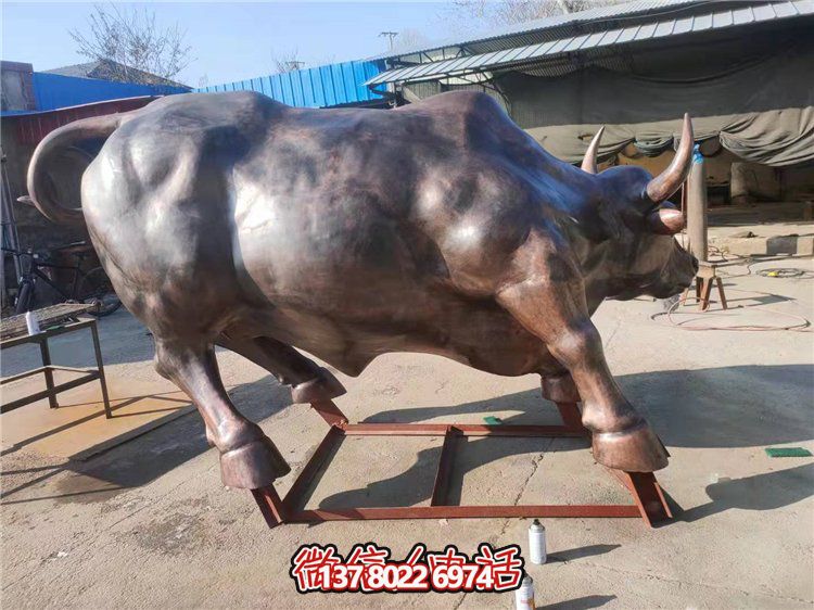 大型銅牛景觀雕塑，招財擺件
