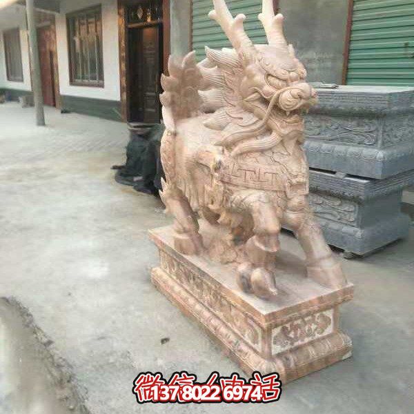 高端定制大理石石雕獅子雕塑，裝點(diǎn)大型庭院、別墅、門口，招財(cái)又安全