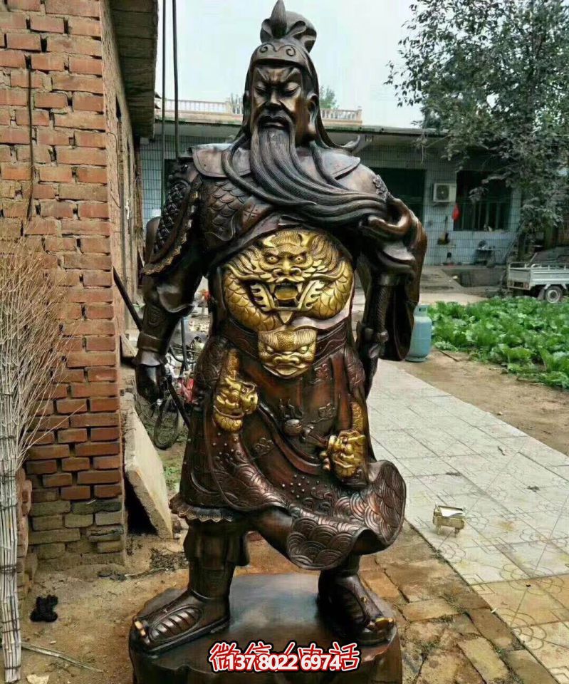 關(guān)公銅雕，大型景區(qū)寺廟開業(yè)招財供奉雕塑
