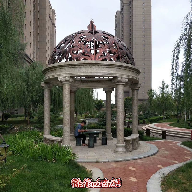 高端歐式鏤空涼亭，打造完美小區(qū)廣場