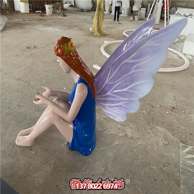 玻璃鋼仙子人物雕塑彩繪，為公共廣場(chǎng)增添美觀