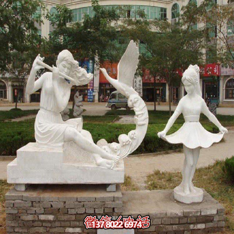 大型石雕人物雕塑，為園林景觀增添靈動之美