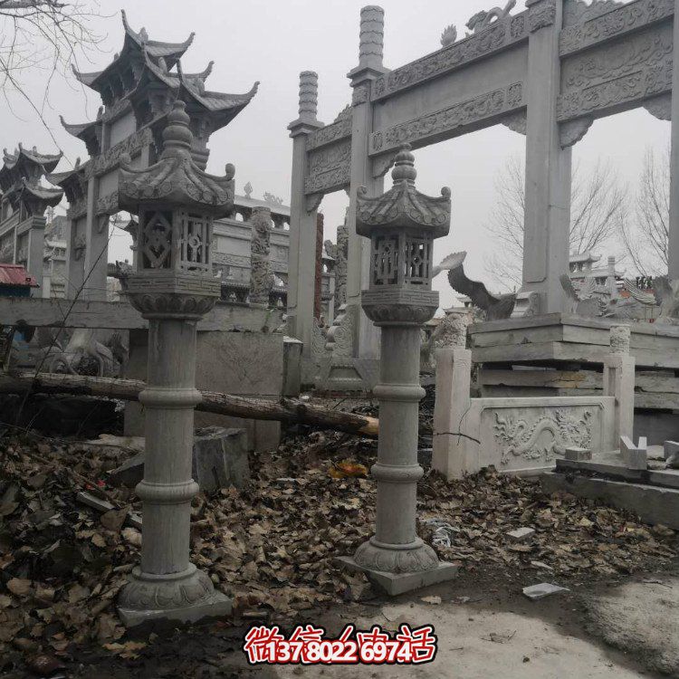 精美石雕創(chuàng)意石燈，提升庭院景觀美感