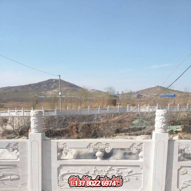 漢白玉防護(hù)欄桿，裝飾美化河道景區(qū)
