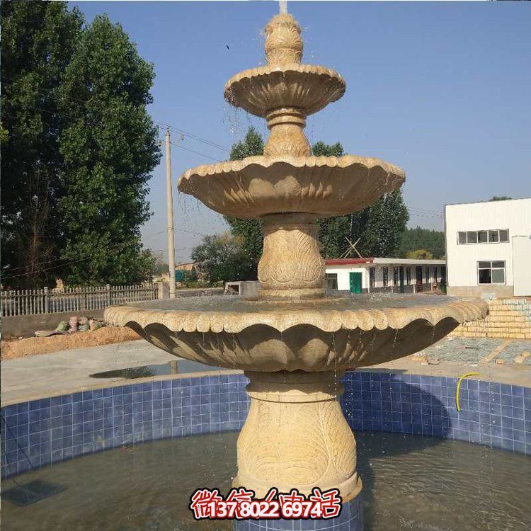 花崗巖噴泉流水?dāng)[件，給你不一樣的戶外廣場園林景觀雕塑