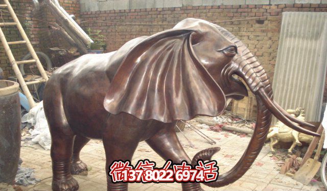 創(chuàng)意仿銅大象雕塑，美化環(huán)境景觀