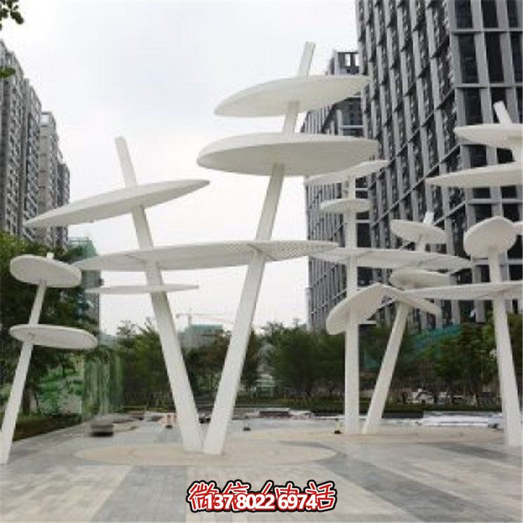 精美不銹鋼雕塑，點綴大型房地產廣場城市園林景觀