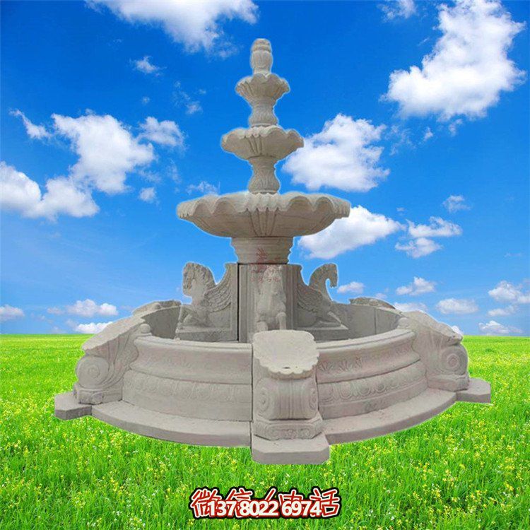 精美石雕噴泉，點(diǎn)綴大理園林之美