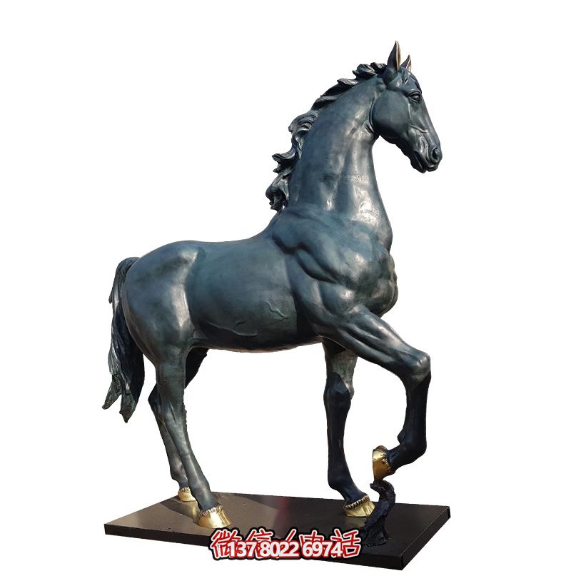 玻璃鋼馬雕塑，大型仿真動(dòng)物裝置，裝飾景區(qū)、廣場(chǎng)