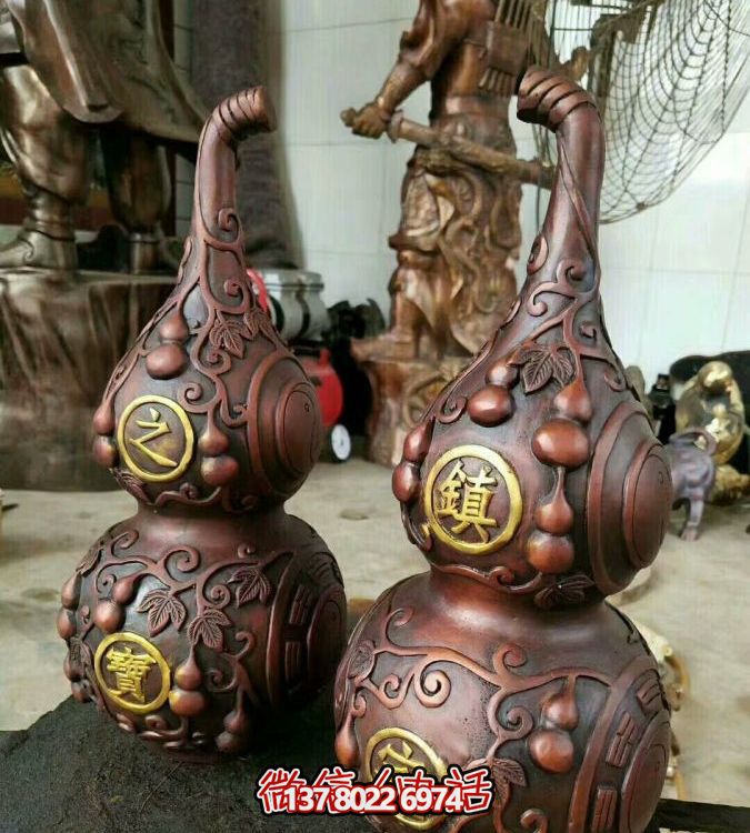 銅雕葫蘆雕塑，增添家居的福氣