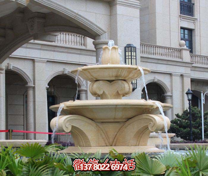 歐式風(fēng)格大理石噴泉雕塑，美化酒店、廣場、景觀