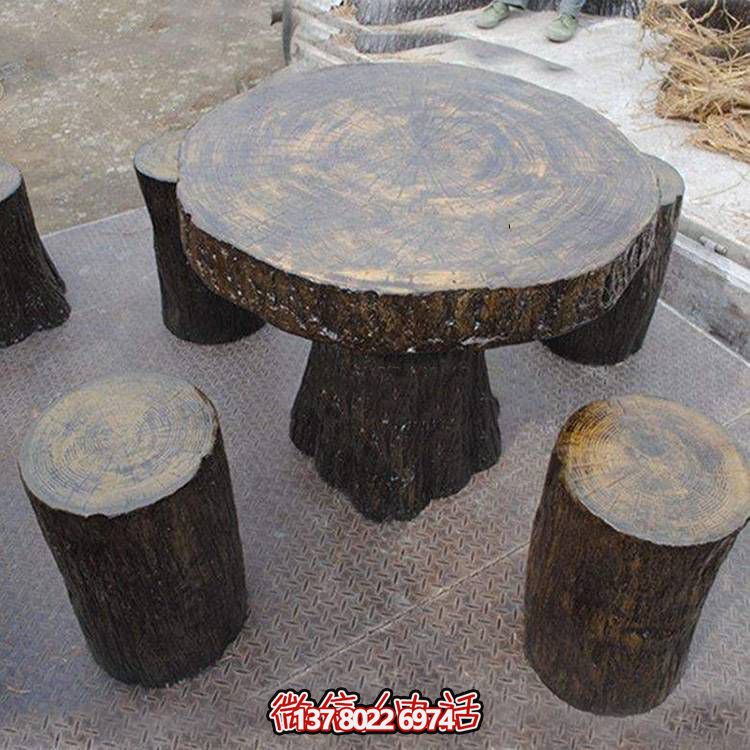 玻璃鋼樹(shù)木仿真凳子，為公園戶外空間提供美觀休閑