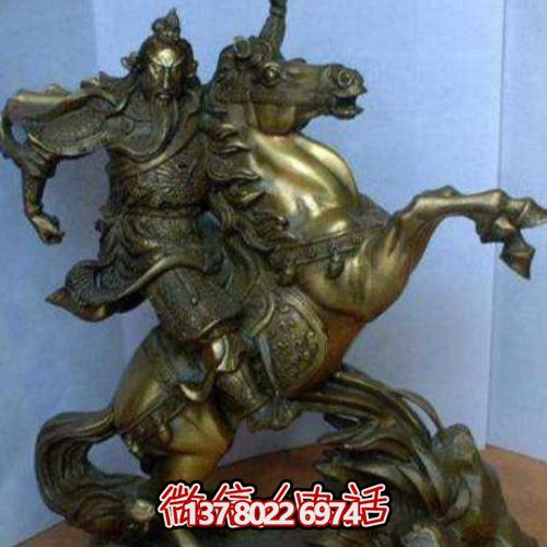 傳統(tǒng)工藝銅雕騎馬人物雕塑，點(diǎn)綴戶外園林