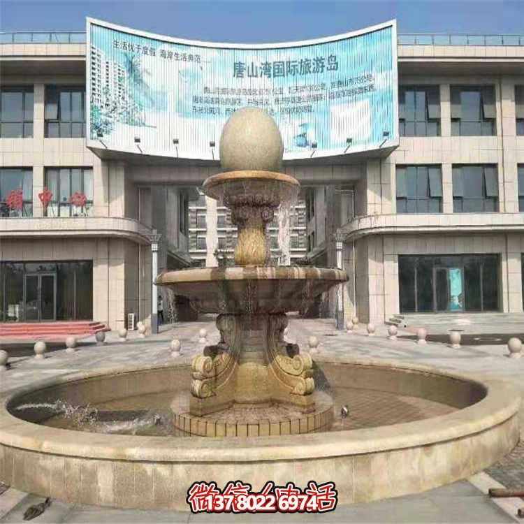 精致石雕噴泉，美化小區(qū)、別墅、大理石環(huán)境