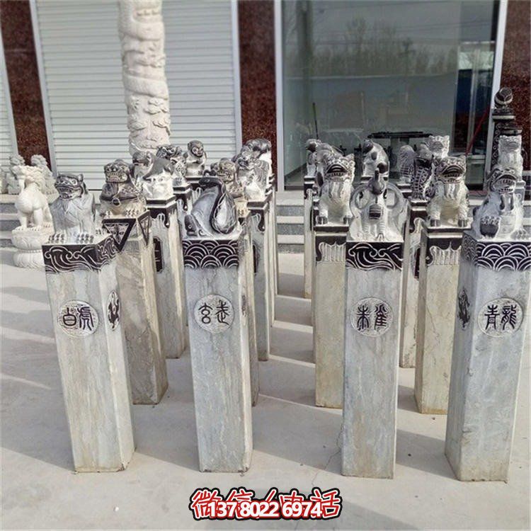 精美大理石雕塑，辟邪鎮(zhèn)宅，拴馬樁大型裝飾