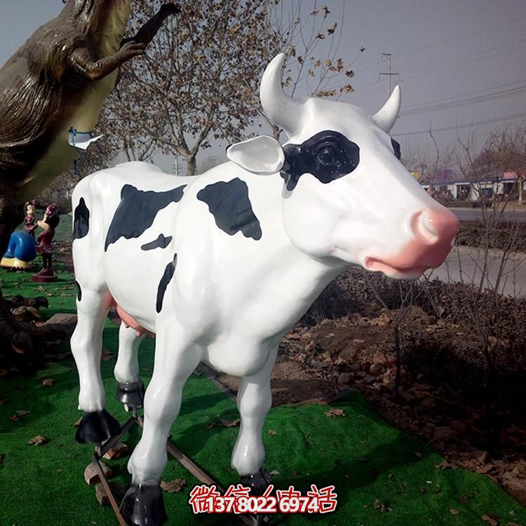 玻璃鋼制仿真奶牛擺件，裝點(diǎn)你的戶外農(nóng)場