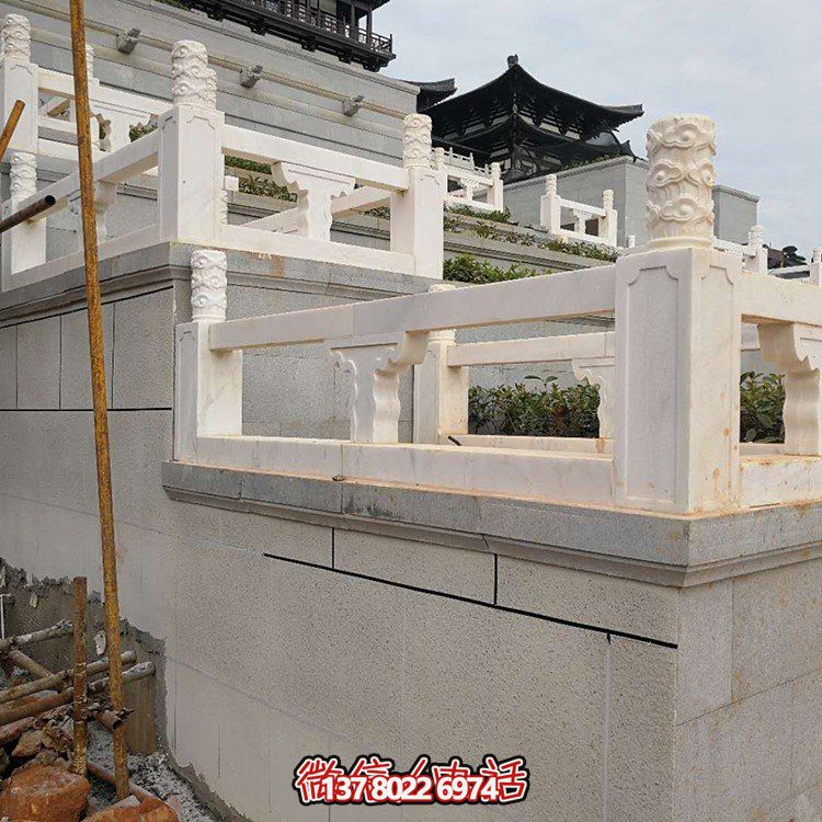 精美大理石石雕欄桿欄板，點綴您的景區(qū)別墅