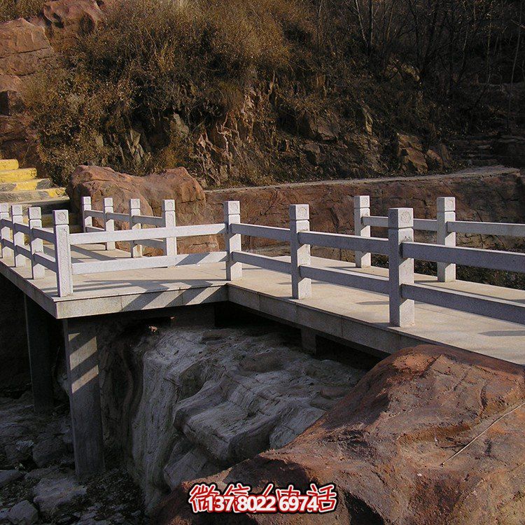 精致石磚制作的路橋、石欄桿及石欄
