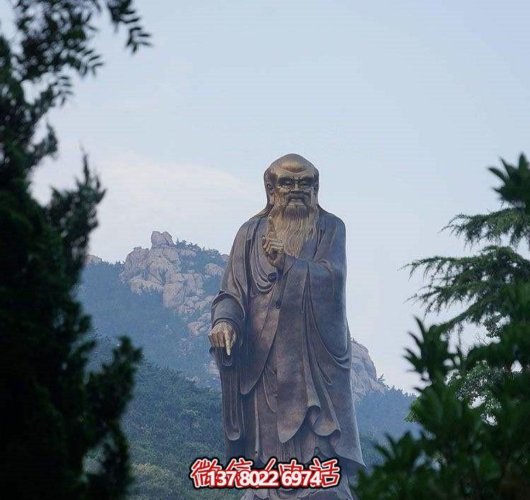 戶外大型鑄銅老子雕像，仿古做舊古代名人擺件