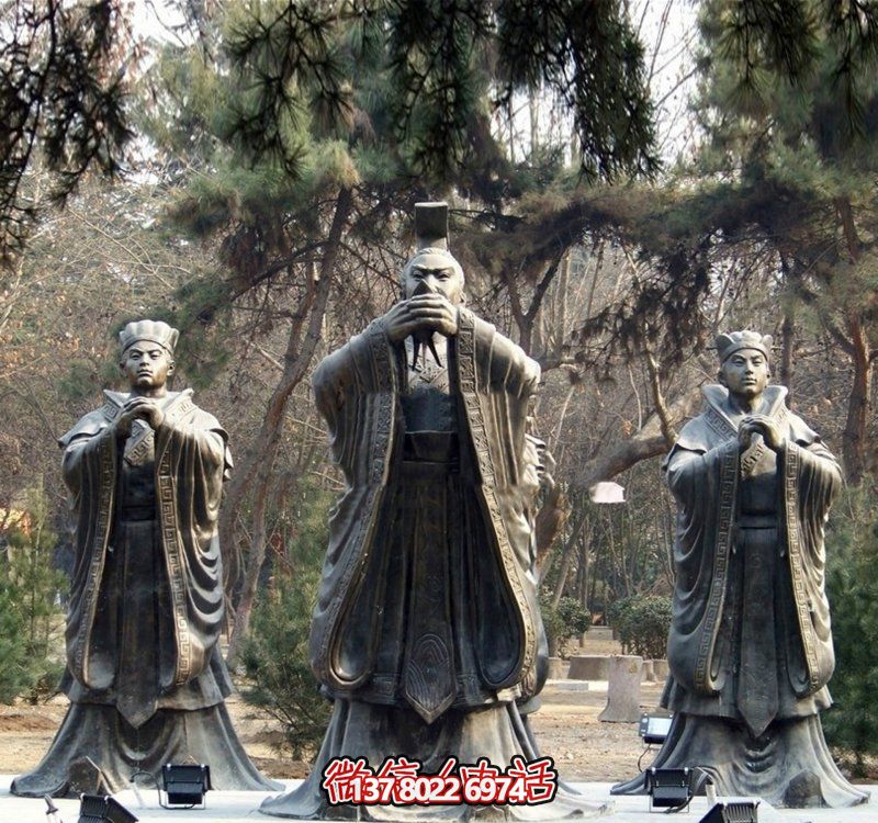 景區(qū)廣場歷史名人劉關張?zhí)覉@結(jié)義人物銅雕塑