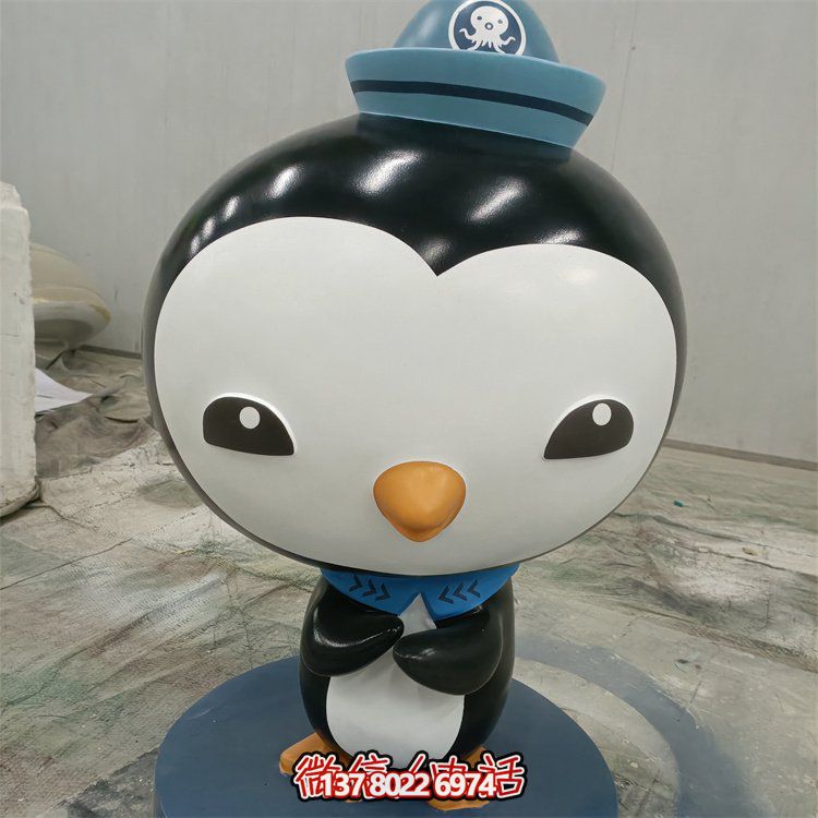游樂(lè)園玻璃鋼卡通園林動(dòng)物擺件企鵝雕塑