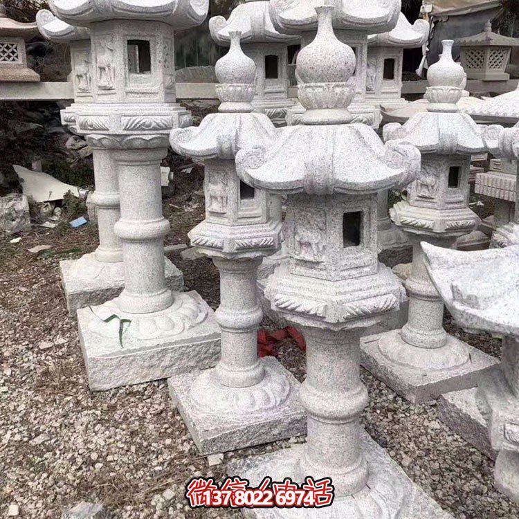 花崗巖石雕燈，中國(guó)傳統(tǒng)古建照明燈籠