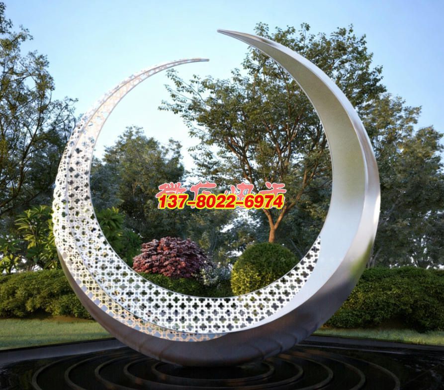 《月綻清輝》：鏤空銀月裁云影，環(huán)納林光織景詩